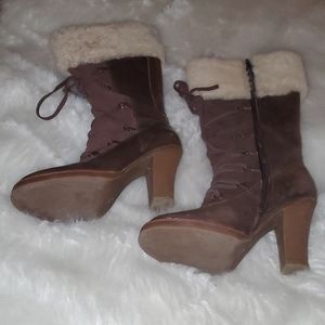 Vince Camuto Size 6 B Brown Leather Boots 👢